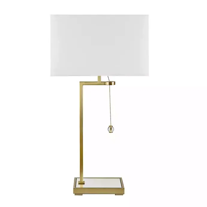 Best Kirklands Home Gold L-Shape Marlowe Table Lamp White