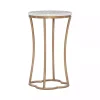 Outlet Kirklands Home Gold Metal and Capiz Shell Top Accent Table