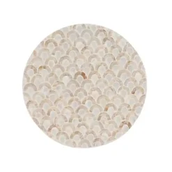 Outlet Kirklands Home Gold Metal and Capiz Shell Top Accent Table