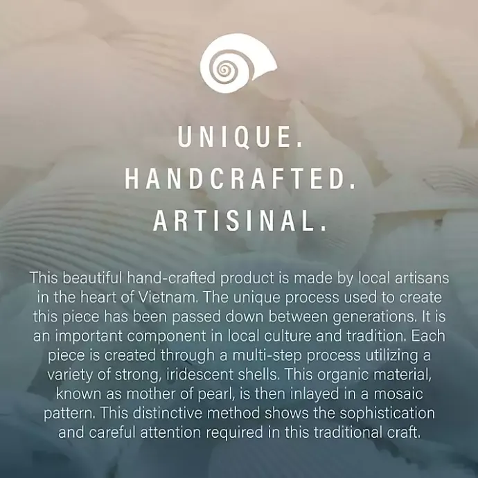 Outlet Kirklands Home Gold Metal and Capiz Shell Top Accent Table