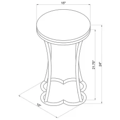 Outlet Kirklands Home Gold Metal and Capiz Shell Top Accent Table