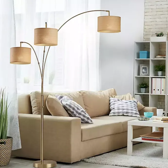 Online Kirklands Home Metal 3-Arm Arched Floor Lamp Gold
