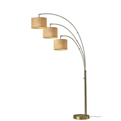 Online Kirklands Home Metal 3-Arm Arched Floor Lamp Gold