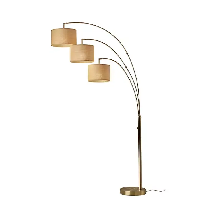 Online Kirklands Home Metal 3-Arm Arched Floor Lamp Gold