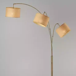 Online Kirklands Home Metal 3-Arm Arched Floor Lamp Gold