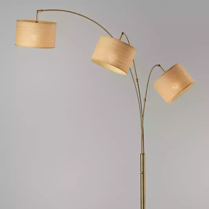 Online Kirklands Home Metal 3-Arm Arched Floor Lamp Gold