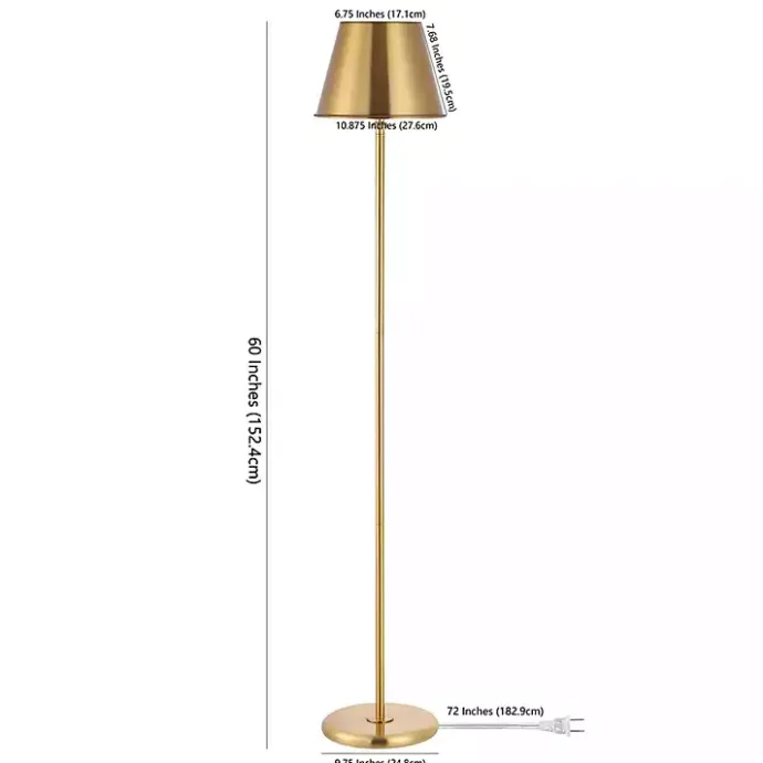 New Kirklands Home Metal Asher Floor Lamp Gold