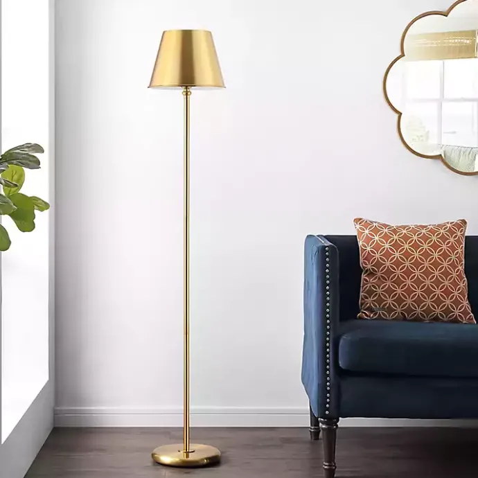 New Kirklands Home Metal Asher Floor Lamp Gold