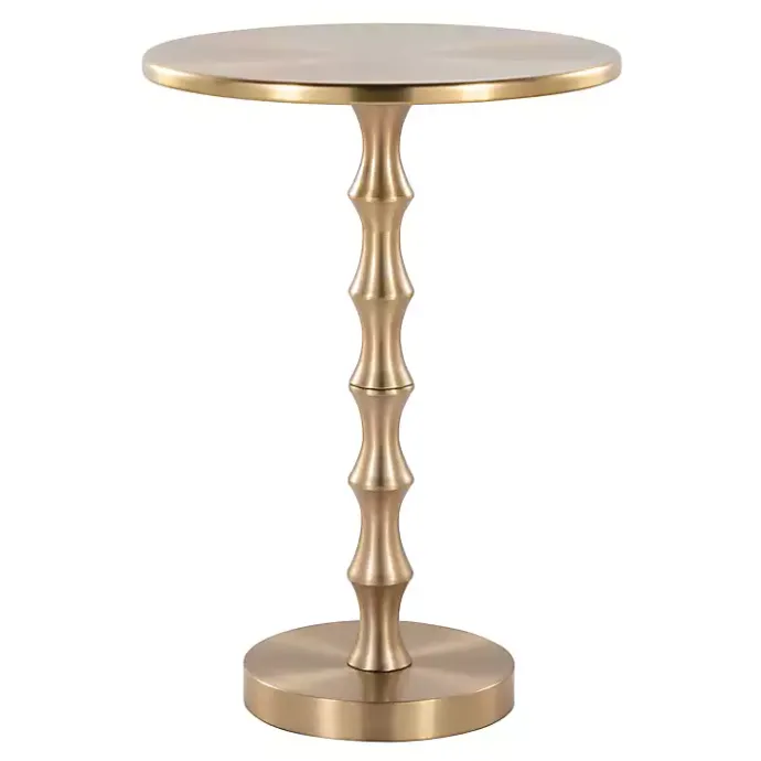 Best Kirklands Home Metal Bamboo Accent Table Gold