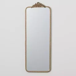 Sale Kirklands Home Gold Metal Beaded Frame Vintage Wall Mirror