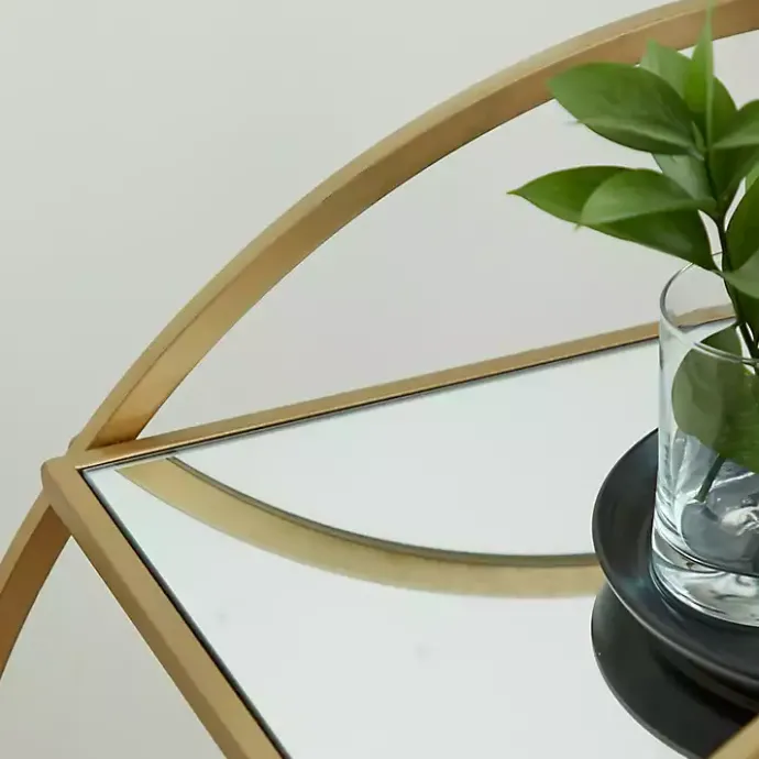 Best Kirklands Home Gold Metal Circular Bar Cart