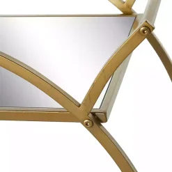 Best Kirklands Home Gold Metal Circular Bar Cart