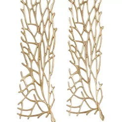 Sale Kirklands Home Metal Coral Panel Wall Plaques, Set of 2 Gold
