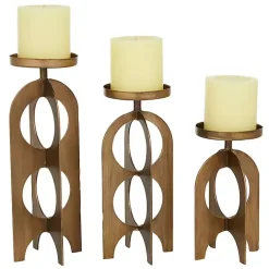 Sale Kirklands Home Metal Cutout Candle Holders, Set of 3 Gold