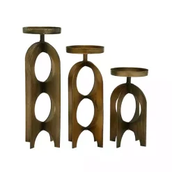 Sale Kirklands Home Metal Cutout Candle Holders, Set of 3 Gold