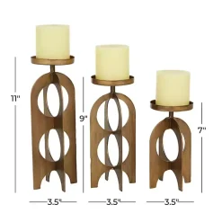 Sale Kirklands Home Metal Cutout Candle Holders, Set of 3 Gold