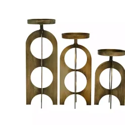 Sale Kirklands Home Metal Cutout Candle Holders, Set of 3 Gold