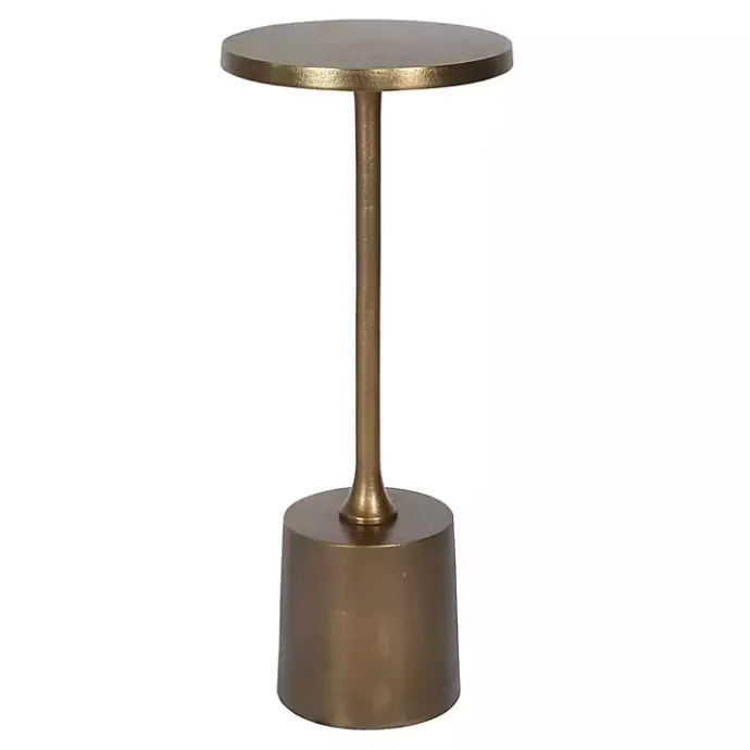 Best Kirklands Home Metal Cylinder Base Cocktail Table Gold