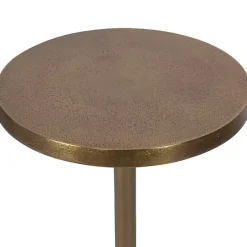 Best Kirklands Home Metal Cylinder Base Cocktail Table Gold