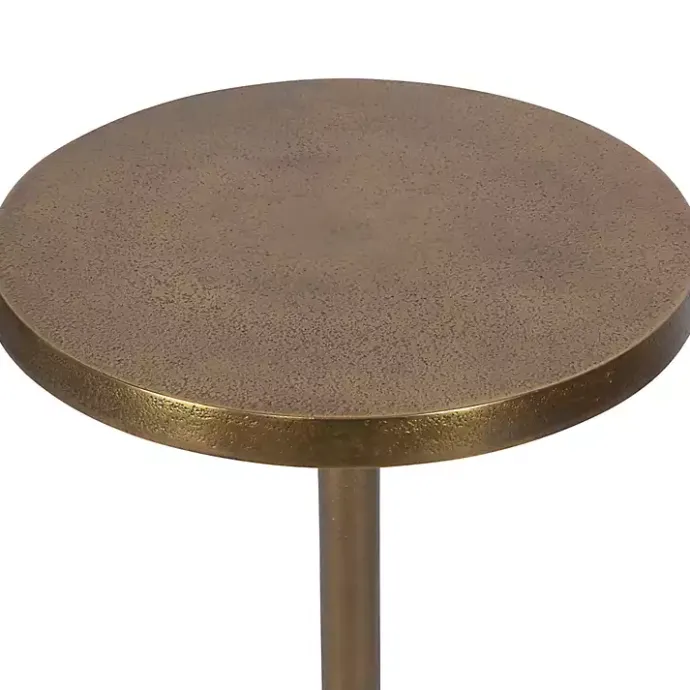 Best Kirklands Home Metal Cylinder Base Cocktail Table Gold