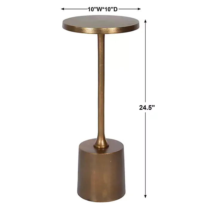 Best Kirklands Home Metal Cylinder Base Cocktail Table Gold
