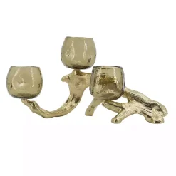 Outlet Kirklands Home Metal Driftwood Votive Candle Holder Gold