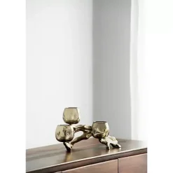 Outlet Kirklands Home Metal Driftwood Votive Candle Holder Gold