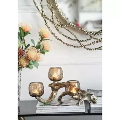 Outlet Kirklands Home Metal Driftwood Votive Candle Holder Gold