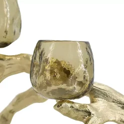 Outlet Kirklands Home Metal Driftwood Votive Candle Holder Gold