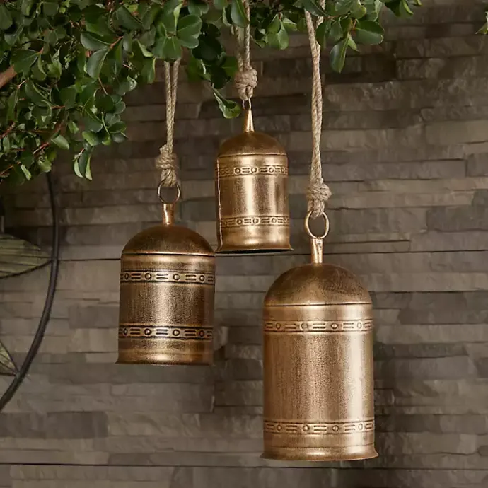 Best Kirklands Home Metal Hanging Bells, Set of 3 Gold