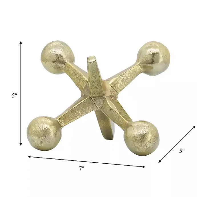 Sale Kirklands Home Metal Jack Sculpture Gold