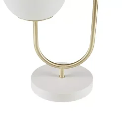 Clearance Kirklands Home Gold Metal 2-Light Zusa Modern Table Lamp White
