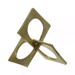 New Kirklands Home Metal Linked Squares Sculpture Gold