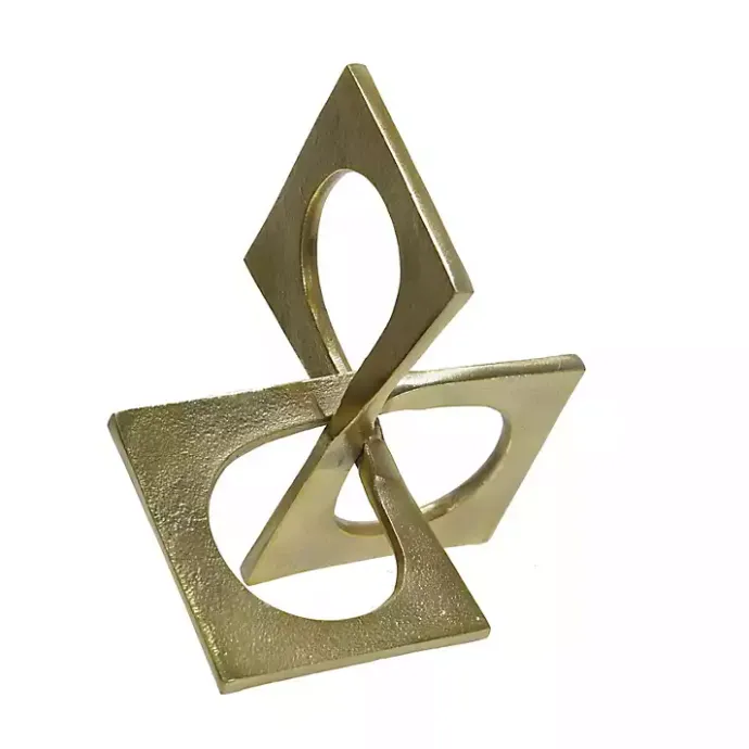 New Kirklands Home Metal Linked Squares Sculpture Gold