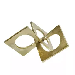 New Kirklands Home Metal Linked Squares Sculpture Gold