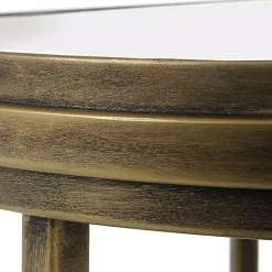 Best Kirklands Home Metal Mirror Top 2-pc. Nesting Side Table Set Gold