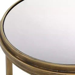 Best Kirklands Home Metal Mirror Top 2-pc. Nesting Side Table Set Gold