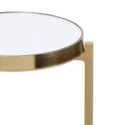 Clearance Kirklands Home Metal Mirrored Tabletop Aguilar Drink Table Gold