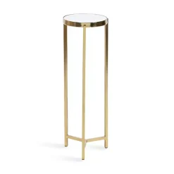 Clearance Kirklands Home Metal Mirrored Tabletop Aguilar Drink Table Gold