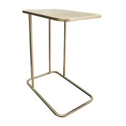New Kirklands Home Metal Modern C-Table Gold