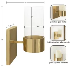 Discount Kirklands Home Gold Metal Modern Sconce