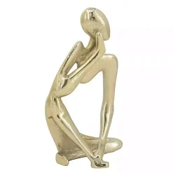 Discount Kirklands Home Metal Pondering Figure II Sculpture Gold