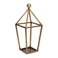 Best Kirklands Home Metal Pyramid Top Lantern Gold