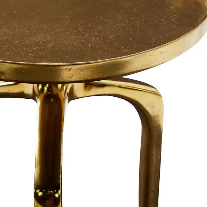 Online Kirklands Home Metal Round Tripod Accent Table Gold