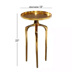 Online Kirklands Home Metal Round Tripod Accent Table Gold