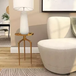 Online Kirklands Home Metal Round Tripod Accent Table Gold