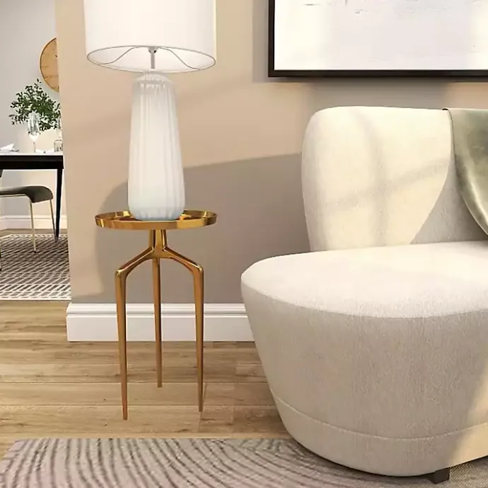 Online Kirklands Home Metal Round Tripod Accent Table Gold