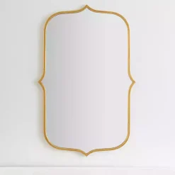 Discount Kirklands Home Gold Metal Scallop Linear Mirror