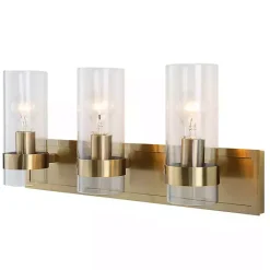 New Kirklands Home Metal 3-Shade Vanity Light Gold