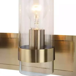 New Kirklands Home Metal 3-Shade Vanity Light Gold